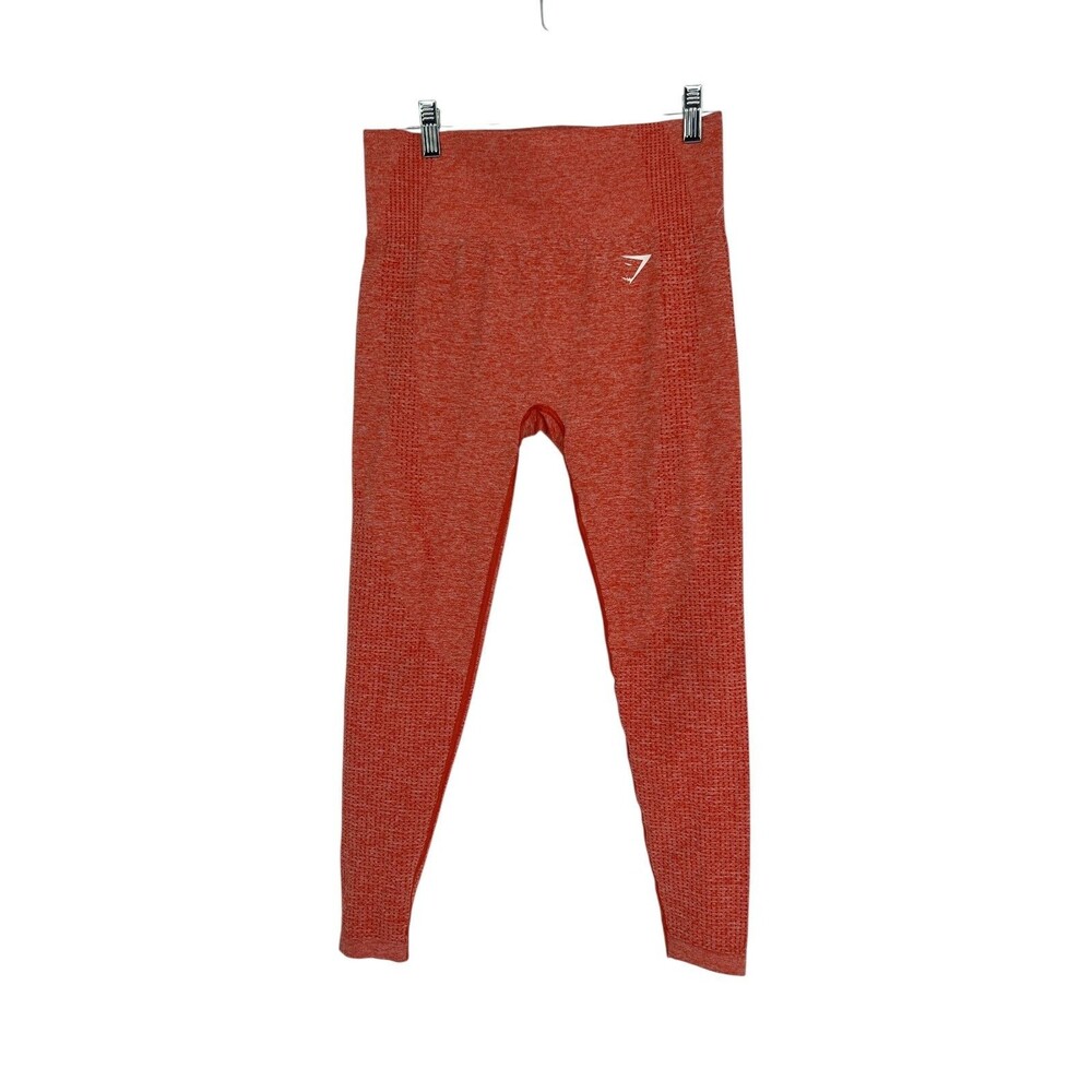 Gymshark Vital Seamless Leggings Women's Size L Orange Marl High Waisted Gym